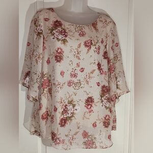 2/$30 Spring Ready Blossom Enchantment NEINEIWU blouse  (#1,162)